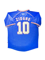 Maillot Domicile Equipe de France Edition Coupe du Monde 1998 signe par Zinedine Zidane et certifie par Beckett authentic-signatures