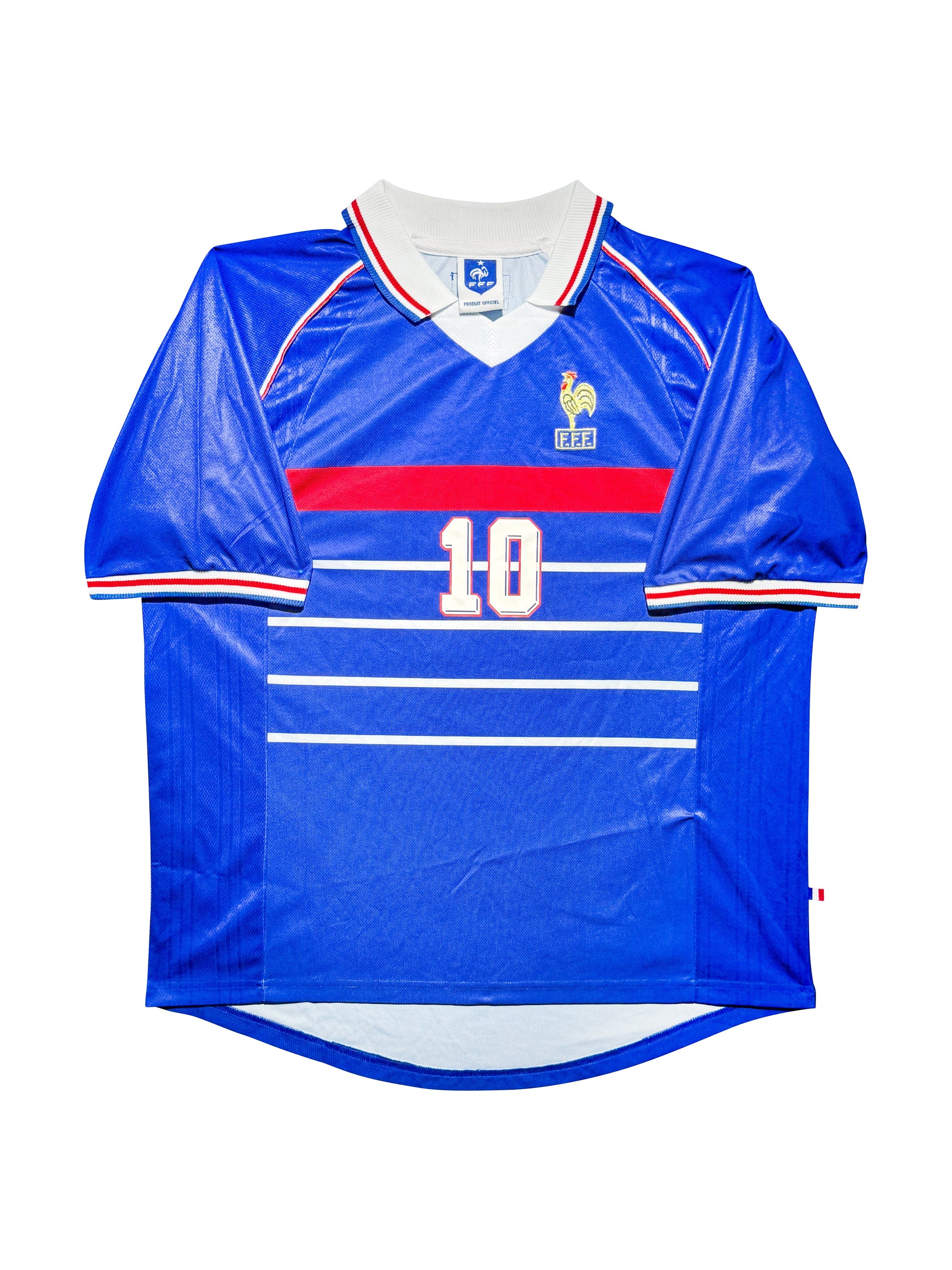 Maillot Domicile Equipe de France Edition Coupe du Monde 1998 signe par Zinedine Zidane et certifie par Beckett authentic-signatures