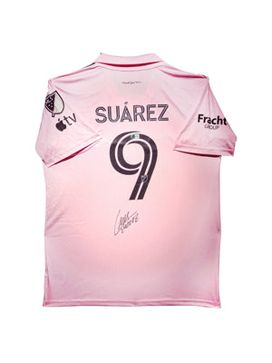 Maillot Exterieur Inter Miami 2024 signe par Luis Suarez et certifie par Beckett authentic-signatures