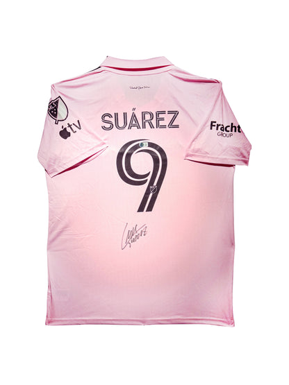 Maillot Exterieur Inter Miami 2024 signe par Luis Suarez et certifie par Beckett authentic-signatures