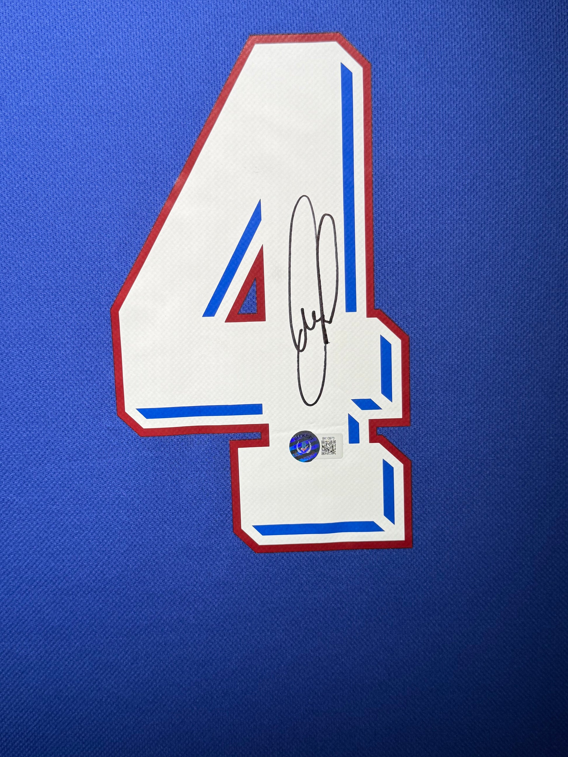 Maillot Domicile Equipe de France Edition Coupe du Monde 1998 signe par Patrick Vieira et certifie par Beckett authentic-signatures
