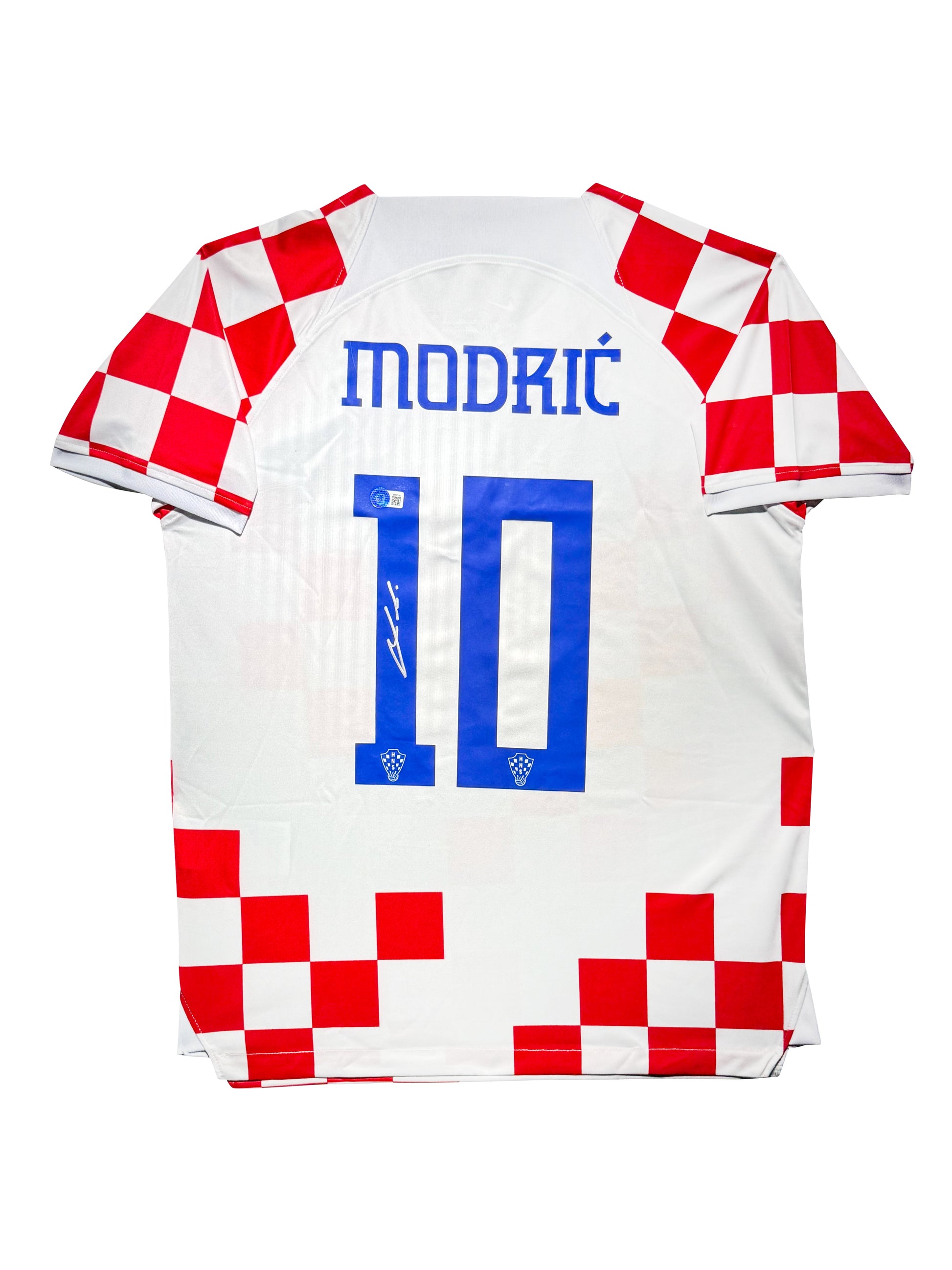Maillot Domicile Edition Coupe du Monde 2022 Equipe de Croatie signe par Luka Modric et Certifie par Beckett authentic-signatures