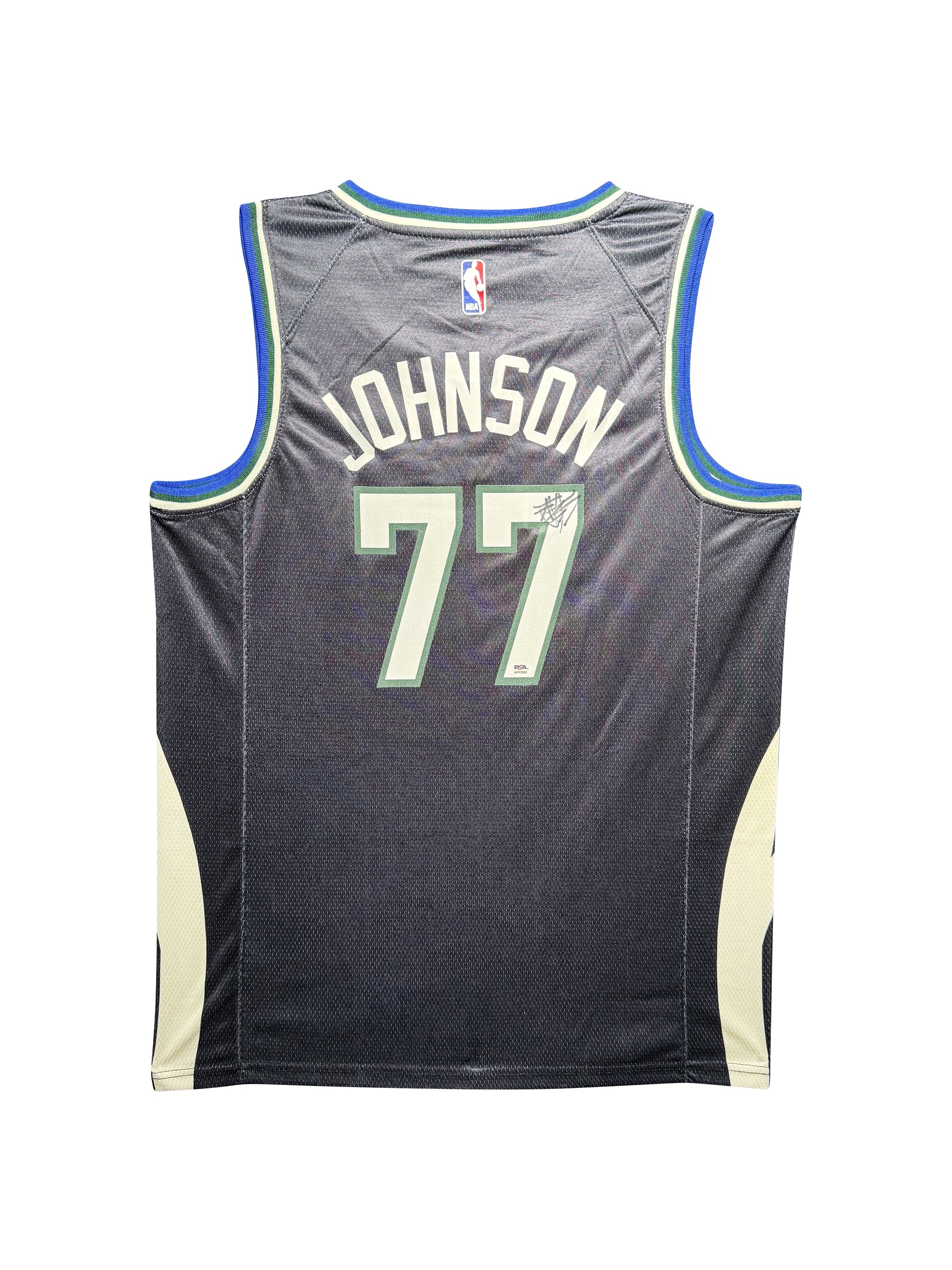 Maillot Authentique Exterieur Milwaukee Bucks signe par A.J Johnson certifie par PSA authentic-signatures