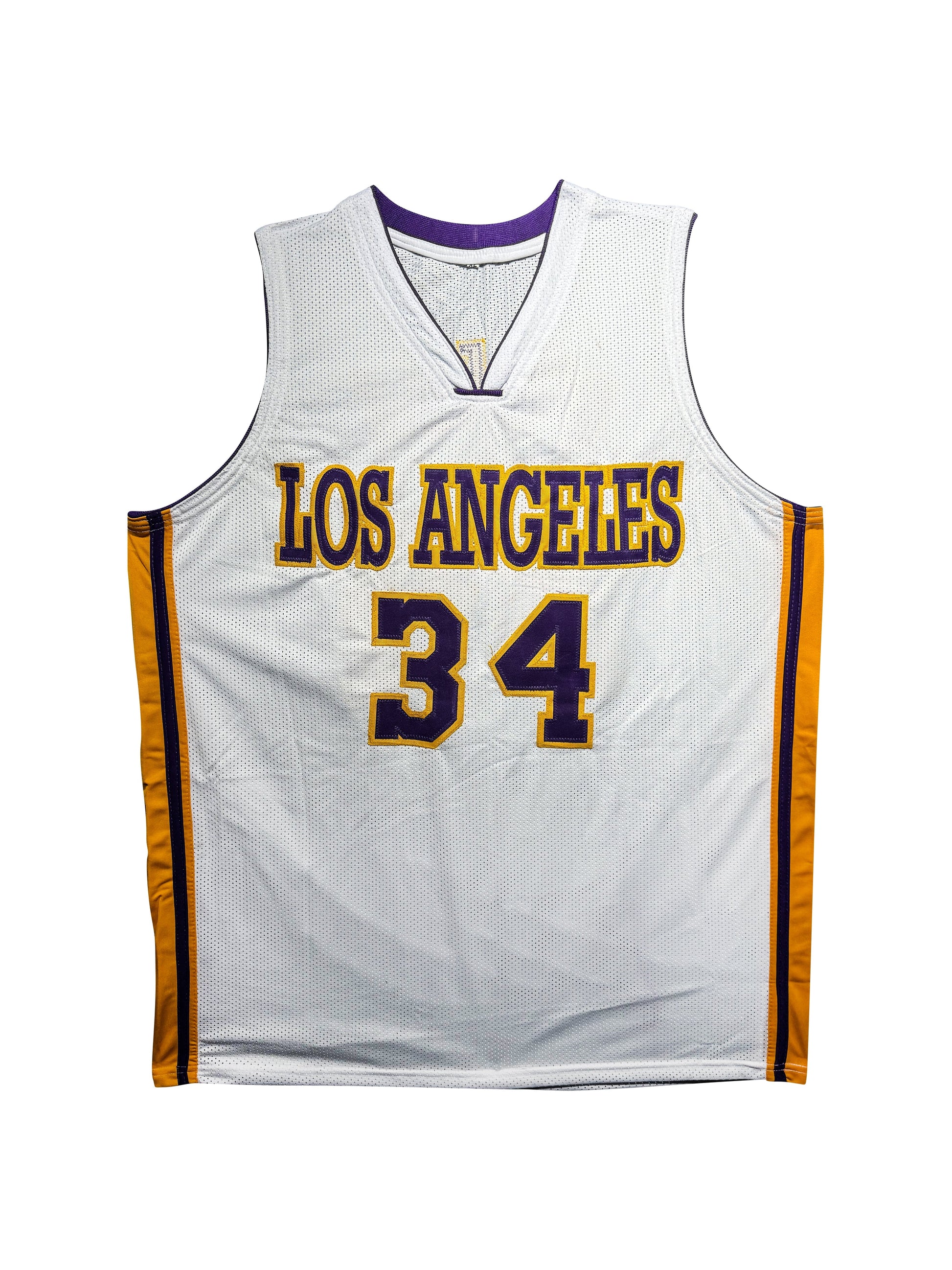 Maillot Custom Domicile Los Angeles Lakers signe par Shaquille O'Neal certifie par Beckett authentic-signatures