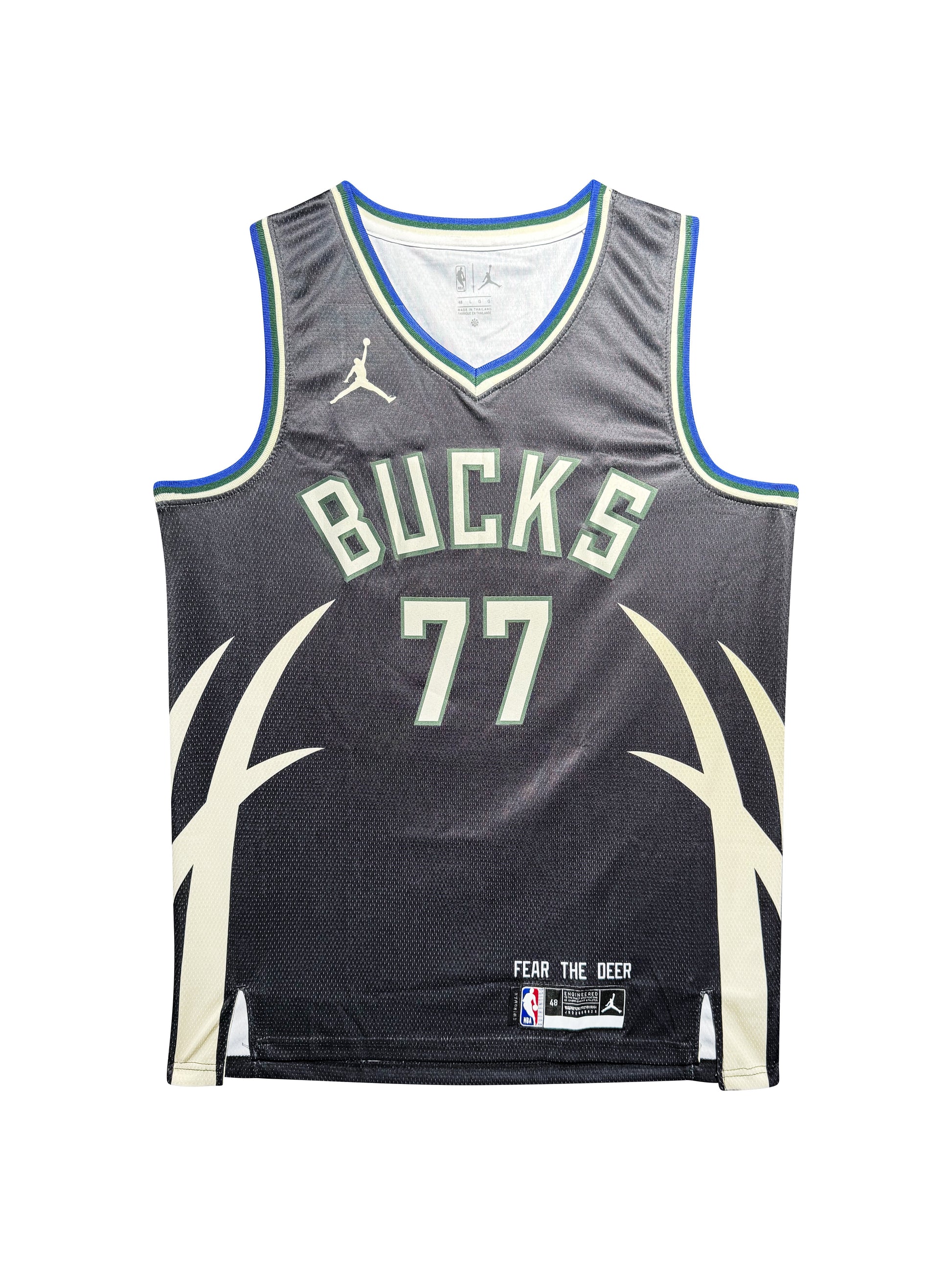 Maillot Authentique Exterieur Milwaukee Bucks signe par A.J Johnson certifie par PSA authentic-signatures