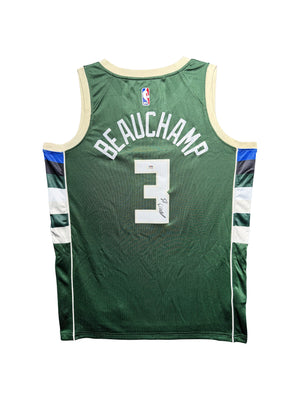 Maillot Authentique Domicile Milwaukee Bucks signe par MarJon Beauchamp certifie par PSA authentic-signatures