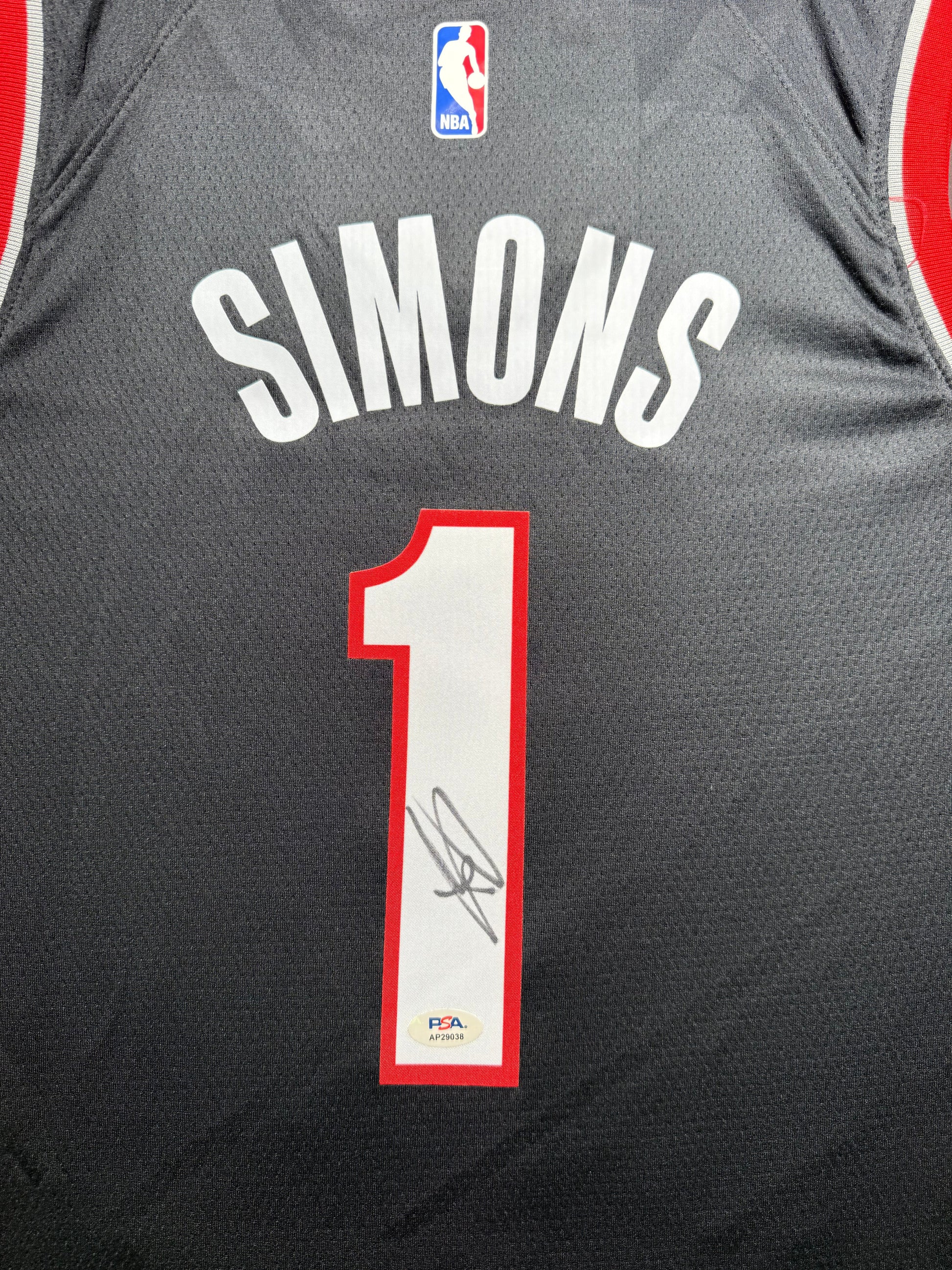 Maillot Authentique Portland Trail blazers signe par Anfernee Simons certifie par PSA authentic-signatures