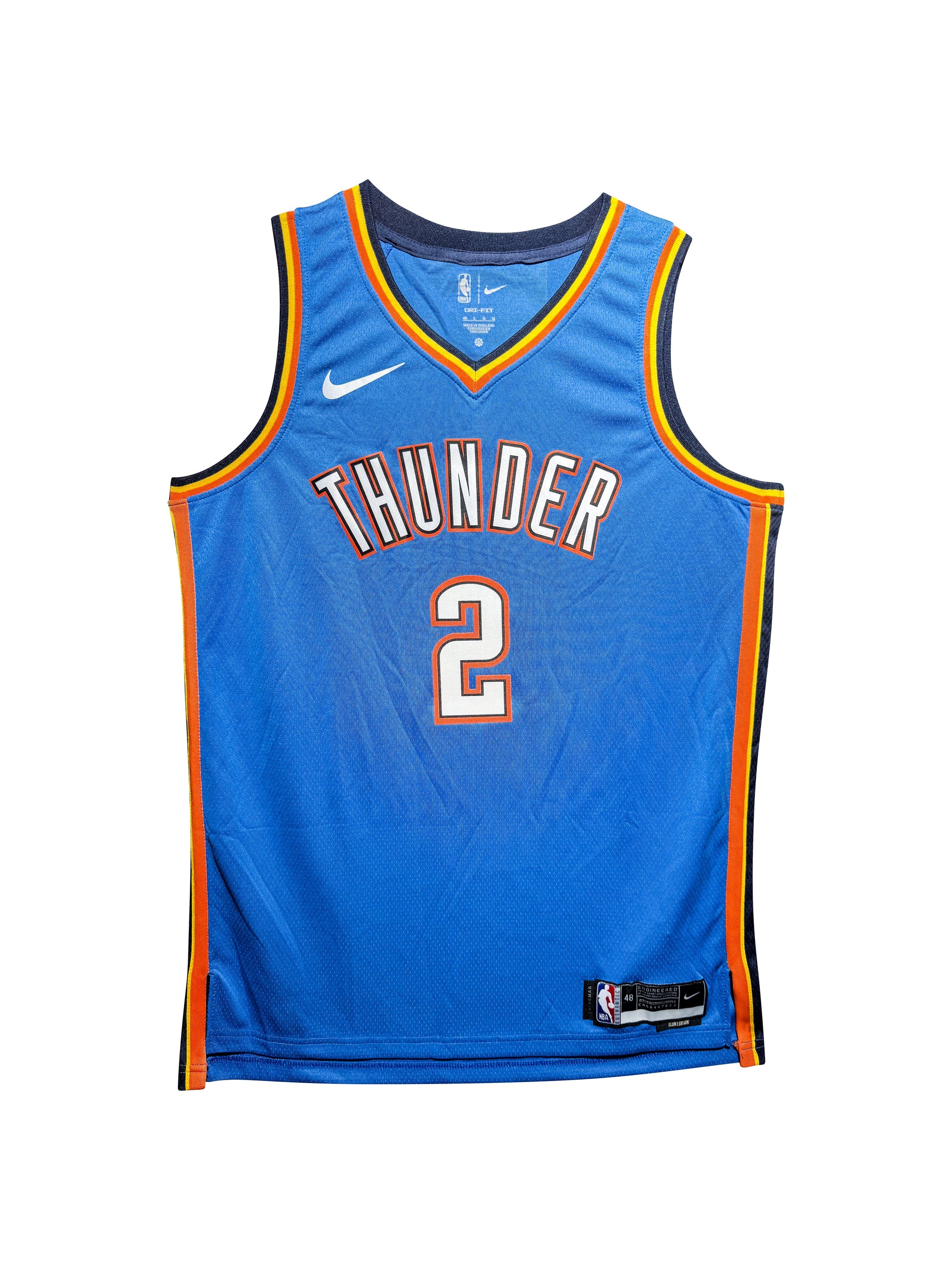 Maillot Authentique NBA Finals Domicile OKC Thunder signe Avec les Statistiques de Saison 2025 Shai Gilgeous Alexander certifie par JSA authentic-signatures