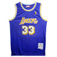 Maillot Authentique Mitchell and Ness  Exterieur Los Angeles Lakers signe par Kareem Abdul-Jabbar certifie par Beckett authentic-signatures