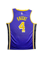 Maillot Authentique Exterieur Los Angeles Lakers signe par Dalton Knecht certifie par JSA authentic-signatures