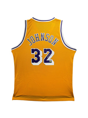 Maillot Authentique Hardwood Classic Domicile Los Angeles Lakers signe par Magic Johnson certifie par PSA authentic-signatures