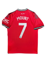 Maillot Domicile signe par Mason Mount Manchester United  FC 2023-24 certifie par Beckett authentic-signatures
