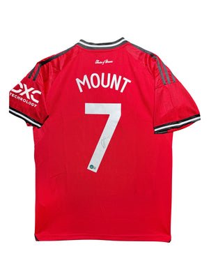 Maillot Domicile signe par Mason Mount Manchester United  FC 2023-24 certifie par Beckett authentic-signatures