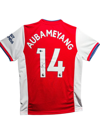 Maillot Domicile signe par Pierre Emerick Aubameyang  Arsenal FC 2019-20 Certifie par Beckett authentic-signatures