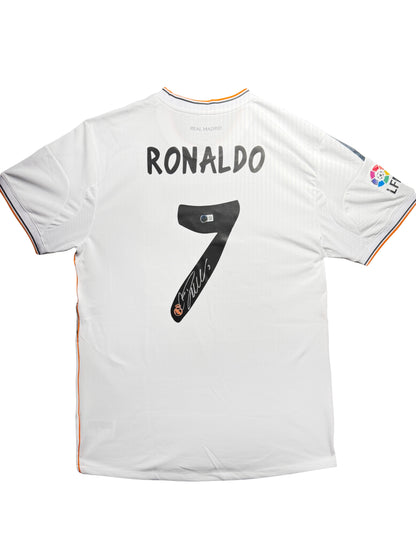 Maillot Domicile signe par Cristiano Ronaldo Real Madrid CF 2013-14 Certifie par Beckett authentic-signatures