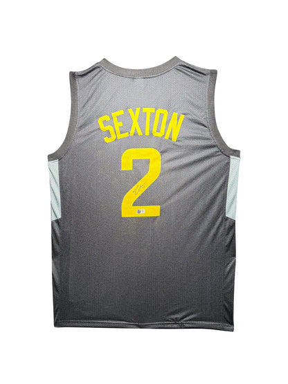 Maillot Custom Exterieur Utah Jazz signe par Collin Sexton certifie par Beckett authentic-signatures