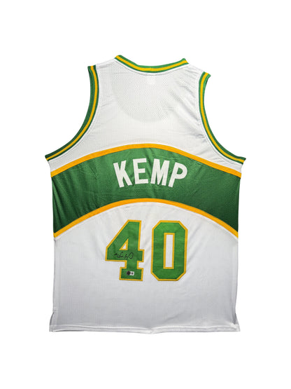 Maillot Custom Seattle Supersonics signé par Shawn Kemp et certifié par Beckett authentic-signatures