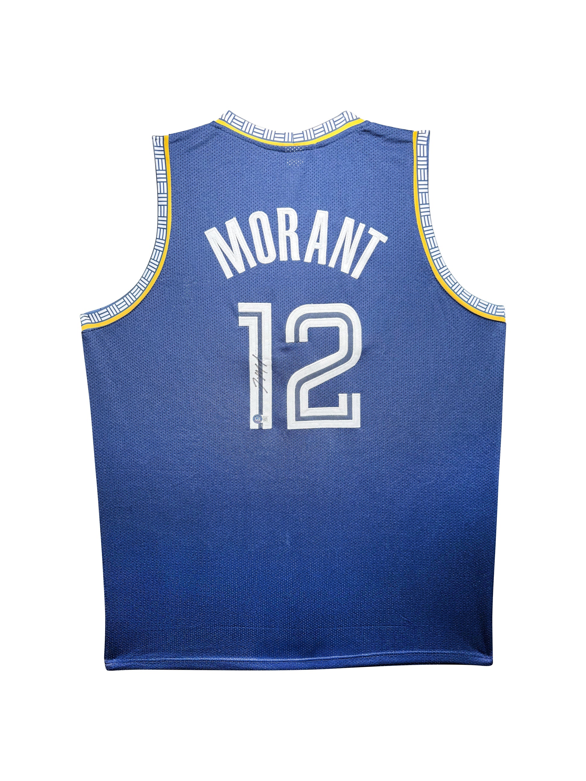 Maillot Custom Domicile  Memphis Grizzlies signe par Ja Morant certifie par Beckett authentic-signatures