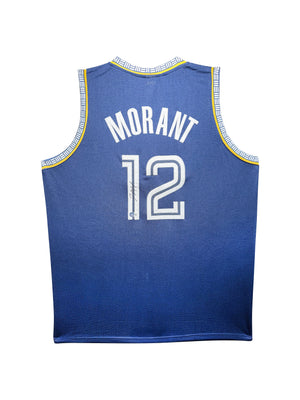 Maillot Custom Domicile  Memphis Grizzlies signe par Ja Morant certifie par Beckett authentic-signatures