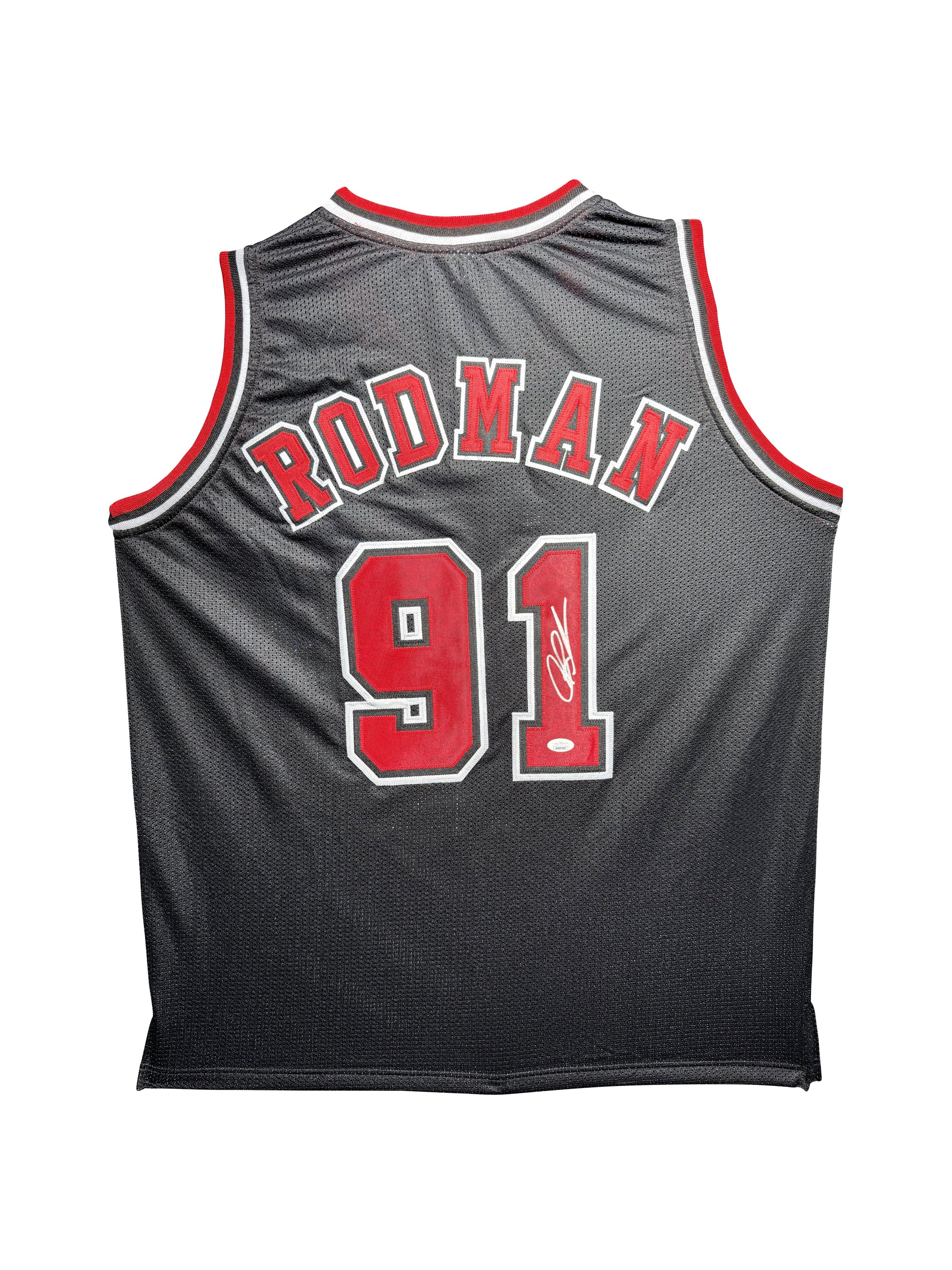 Maillot Custom "The WORM" Exterieur Chicago Bulls  signe par Dennis Rodman certifie par JSA authentic-signatures