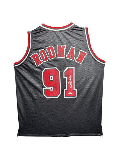Maillot Custom "The WORM" Exterieur Chicago Bulls  signe par Dennis Rodman certifie par JSA authentic-signatures