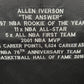 Maillot Custom Exterieur Philapelphia 76ers signe avec Statistiques de Carrière par Allen Iverson certifie par Beckett authentic-signatures