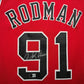 Maillot Stats Carriere Custom Domicile Chicago Bulls  signe par Dennis Rodman certifie par Beckett authentic-signatures