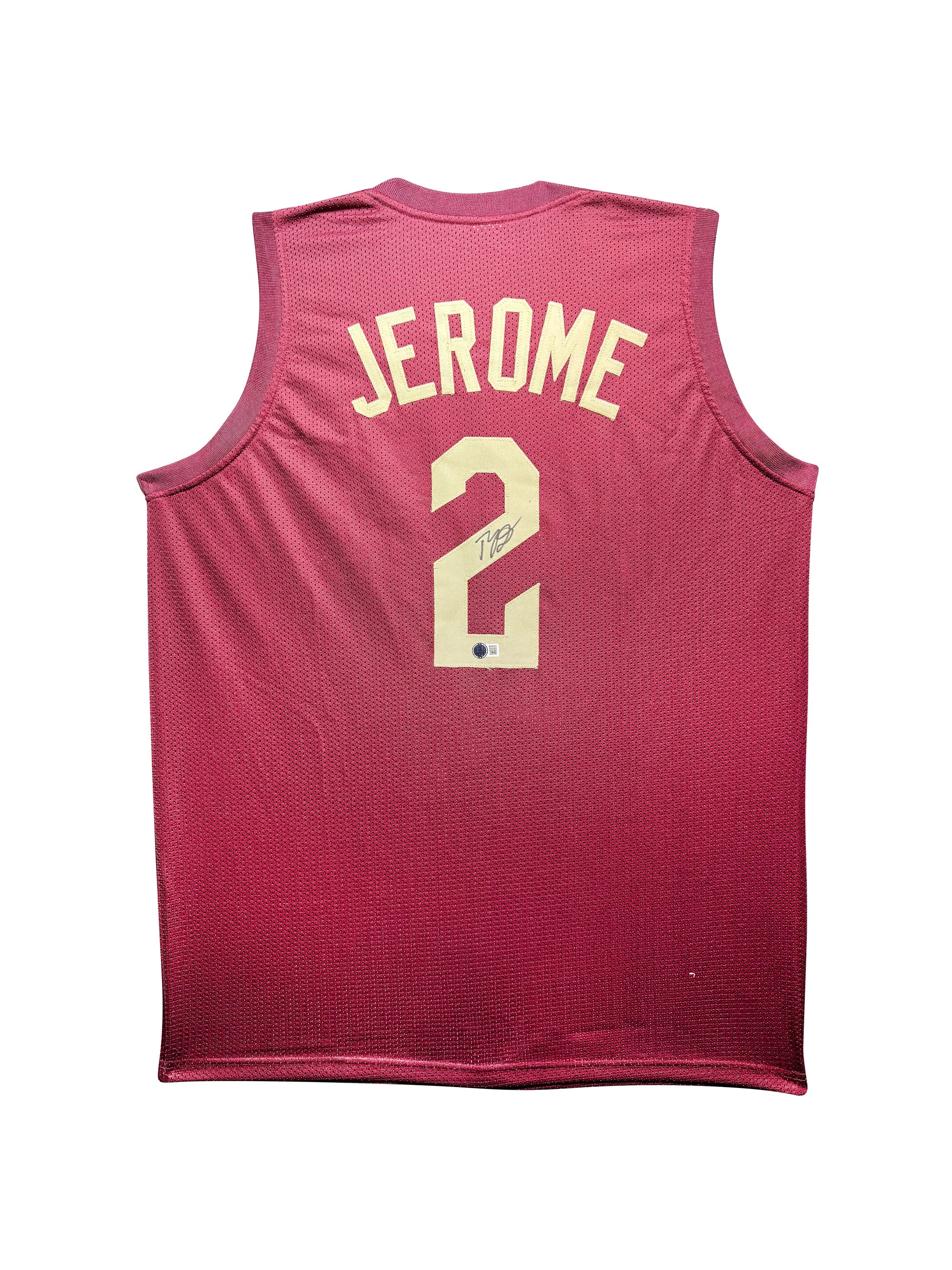 Maillot Custom Cleveland Cavaliers signe par Ty Jerome certifie par Beckett authentic-signatures