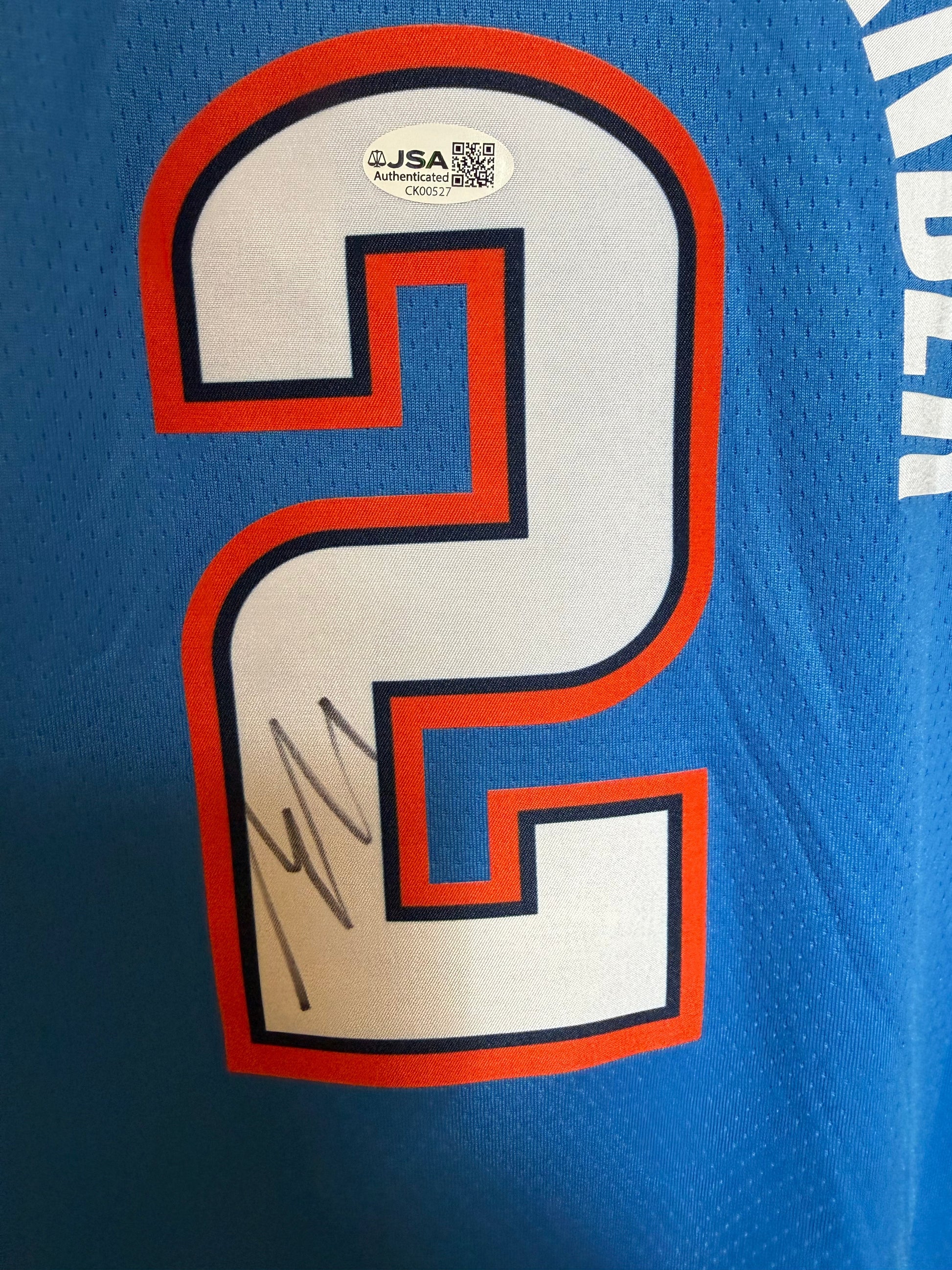 Maillot Authentique NBA Finals OKC Thunder signe par Shai Gilgeous Alexander certifie par JSA authentic-signatures