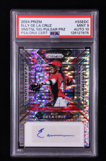Elly De La Cruz Signed 2024 Panini Prizm Sensational Prizms Pulsar #43 #094/199 RC (PSA 9 | AUTO 10) authentic-signatures