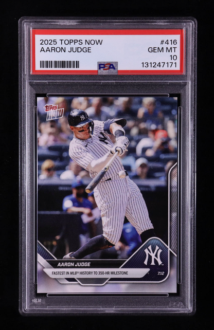 Aaron Judge 2025 Topps Now #416 (PSA 10) authentic-signatures