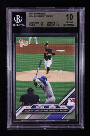 Paul Skenes RC / Shohei Ohtani 2024 Topps Now #264 (BGS 10) authentic-signatures