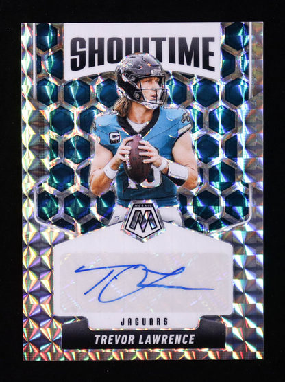 Trevor Lawrence 2025 Panini Mosaic Showtime Signatures #10 authentic-signatures