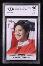 Shohei Ohtani 2018 Leaf Ohtani Retail #01 RC (BCCG 10) authentic-signatures