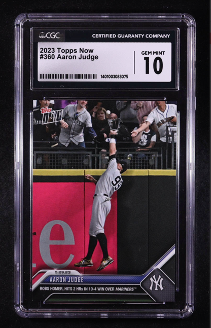 Aaron Judge 2023 Topps Now #360 (CGC 10) authentic-signatures