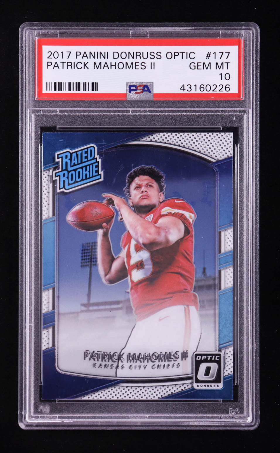 Patrick Mahomes II 2017 Donruss Optic #177 RR RC (PSA 10) authentic-signatures
