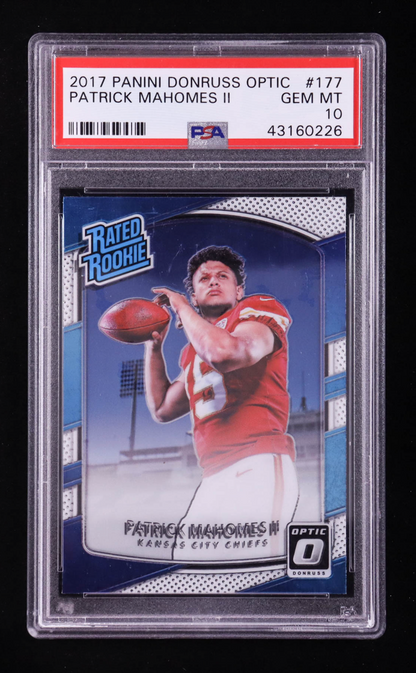 Patrick Mahomes II 2017 Donruss Optic #177 RR RC (PSA 10) authentic-signatures