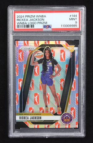 Rickea Jackson 2024 Panini Prizm WNBA Prizms WNBA Logo #144 RC (PSA 9) authentic-signatures