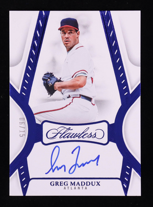 Greg Maddux 2025 Panini Flawless Flawless Autographs Sapphire #19 #06/15 authentic-signatures