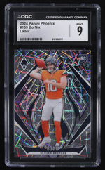 Bo Nix 2024 Panini Phoenix Lazer #159 RC (CGC 9) authentic-signatures