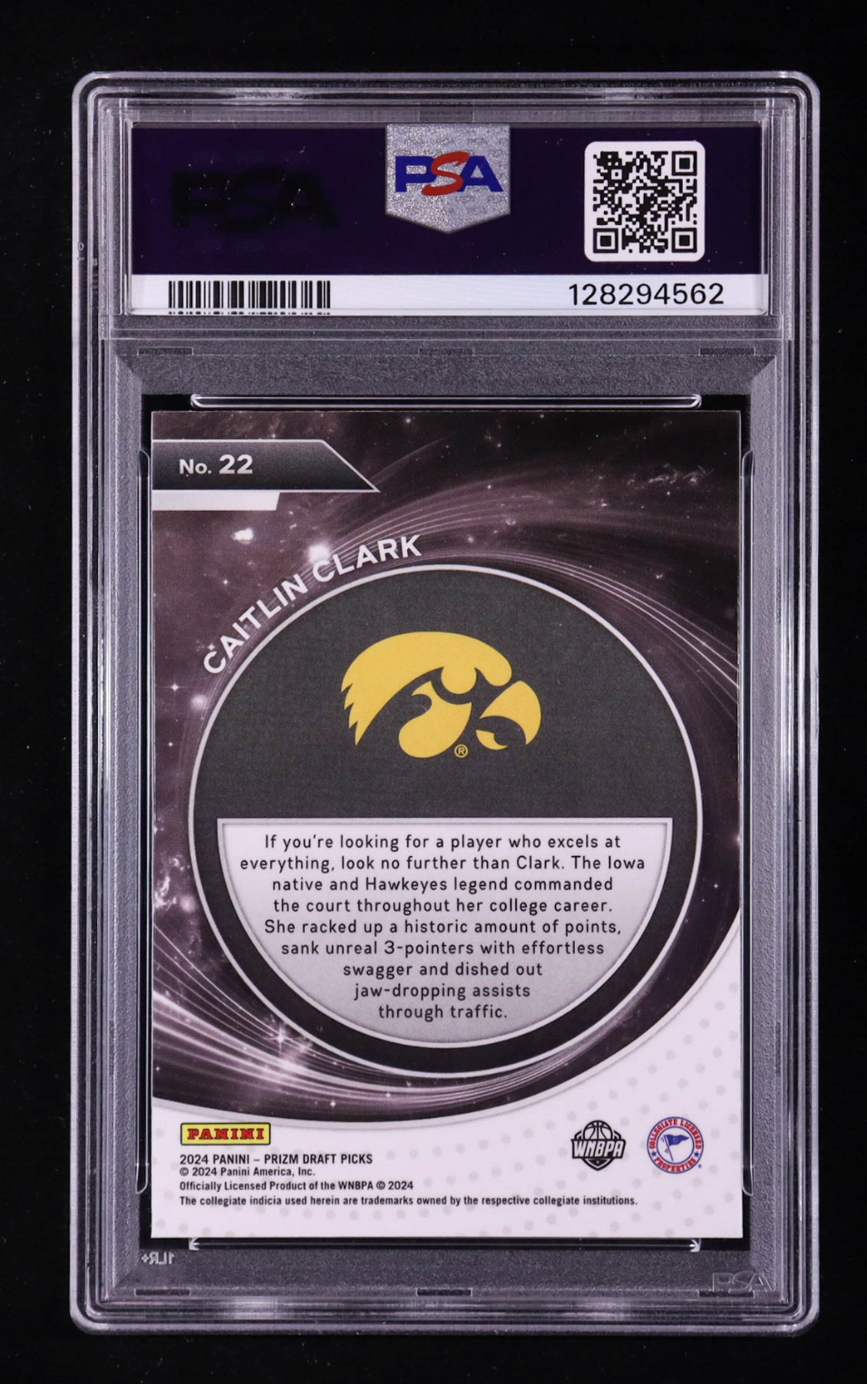 Caitlin Clark 2024-25 Panini Prizm Draft Picks Student Orientation #22 RC (PSA 10) authentic-signatures