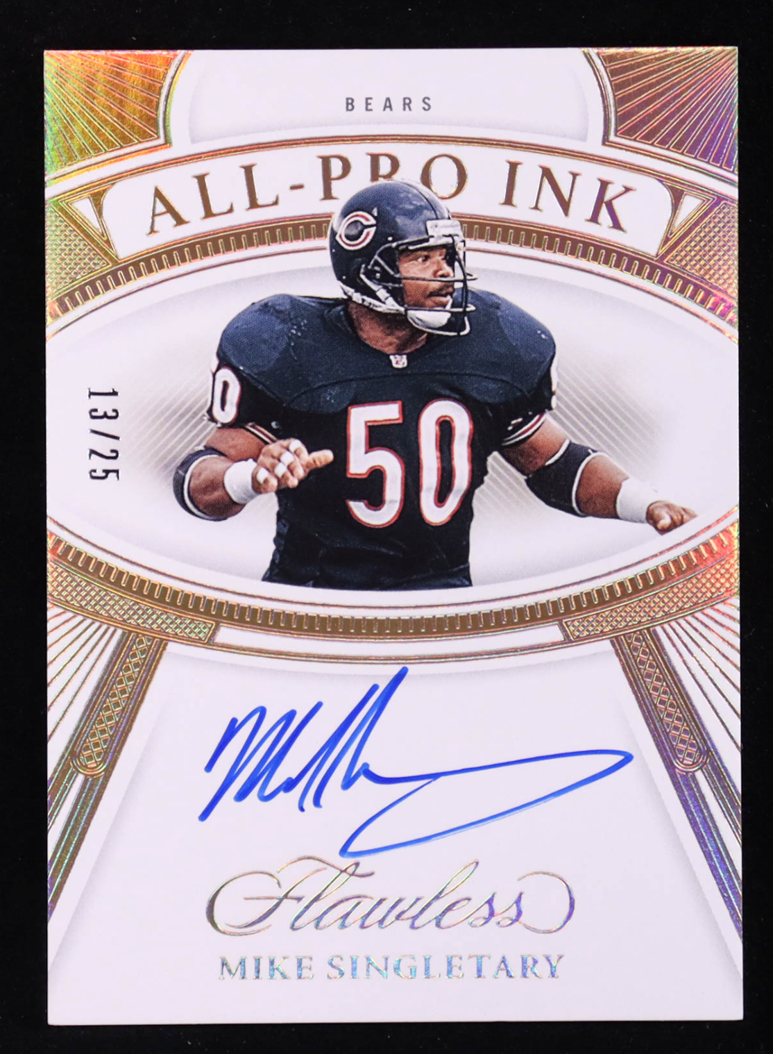 Mike Singletary 2024 Panini Flawless All Pro Ink #14 #13/25 authentic-signatures