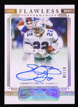 Emmitt Smith 2021 Panini Flawless Flawless Performances Autographs #9 #07/10 authentic-signatures