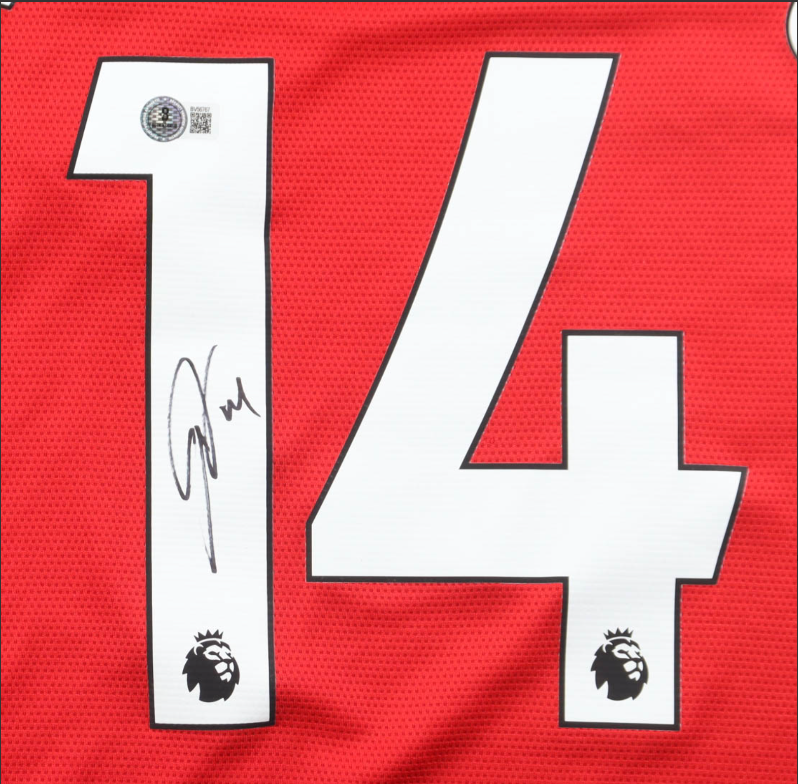 Maillot Domicile signe par Pierre Emerick Aubameyang  Arsenal FC 2019-20 Certifie par Beckett authentic-signatures