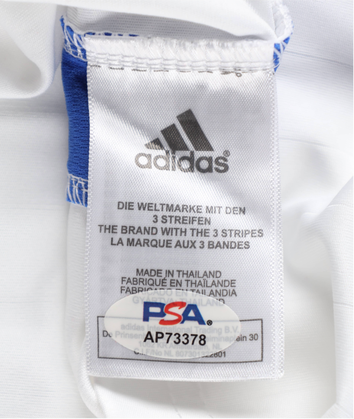 Maillot Equipe de France Exterieur Finale Coupe du Monde FIFA 2006 signe par Thierry Henry certifie par PSA authentic-signatures