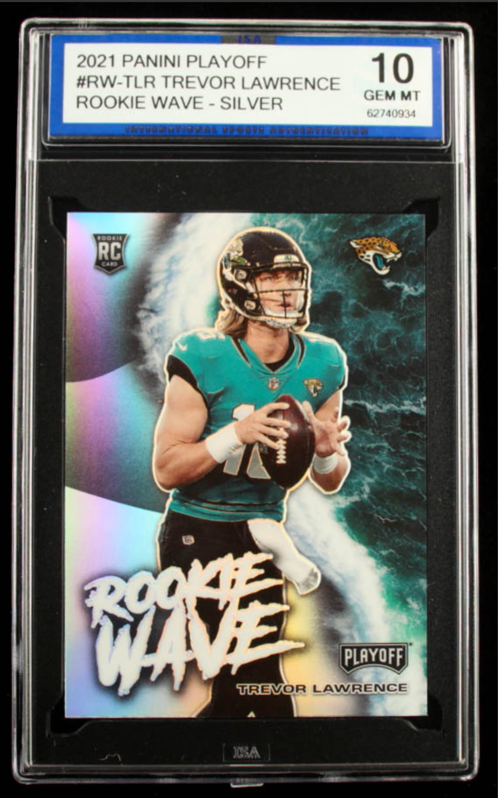 Trevor Lawrence 2021 Playoff Rookie Wave Silver #11 RC (ISA 10) authentic-signatures