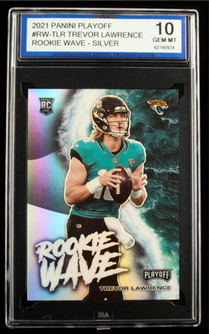 Trevor Lawrence 2021 Playoff Rookie Wave Silver #11 RC (ISA 10) authentic-signatures