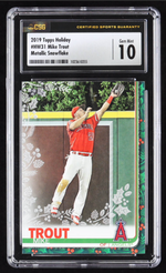 Mike Trout 2019 Topps Walmart Holiday Metallic #HW31 (CSG 10) authentic-signatures