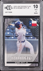 Bobby Witt Jr. 2020 Leaf Rookie Flag #FL04 RC (BCCG 10) authentic-signatures
