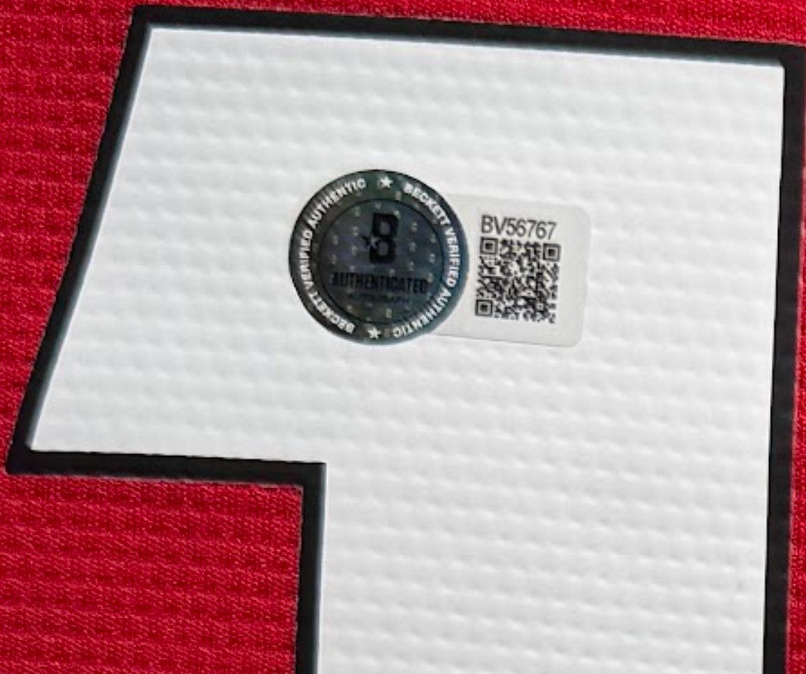 Maillot Domicile signe par Pierre Emerick Aubameyang  Arsenal FC 2019-20 Certifie par Beckett authentic-signatures